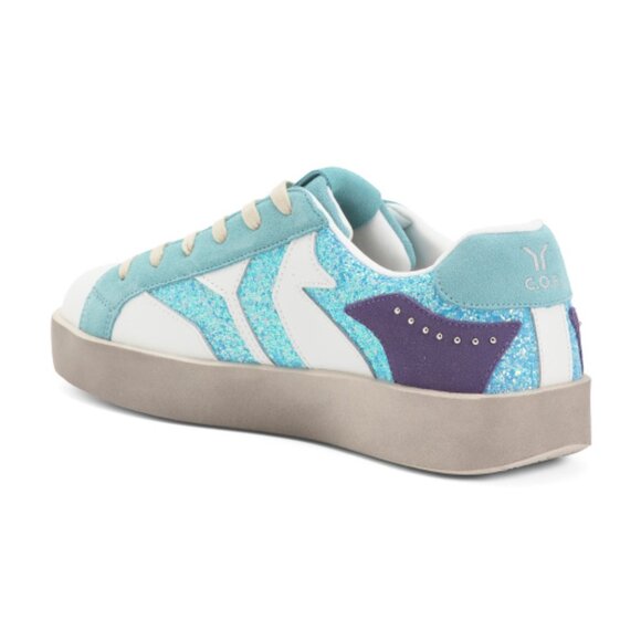 CULTURE OF BRAVE Leather And Glitter Wing Play Sneakers - Picture 2 of 3